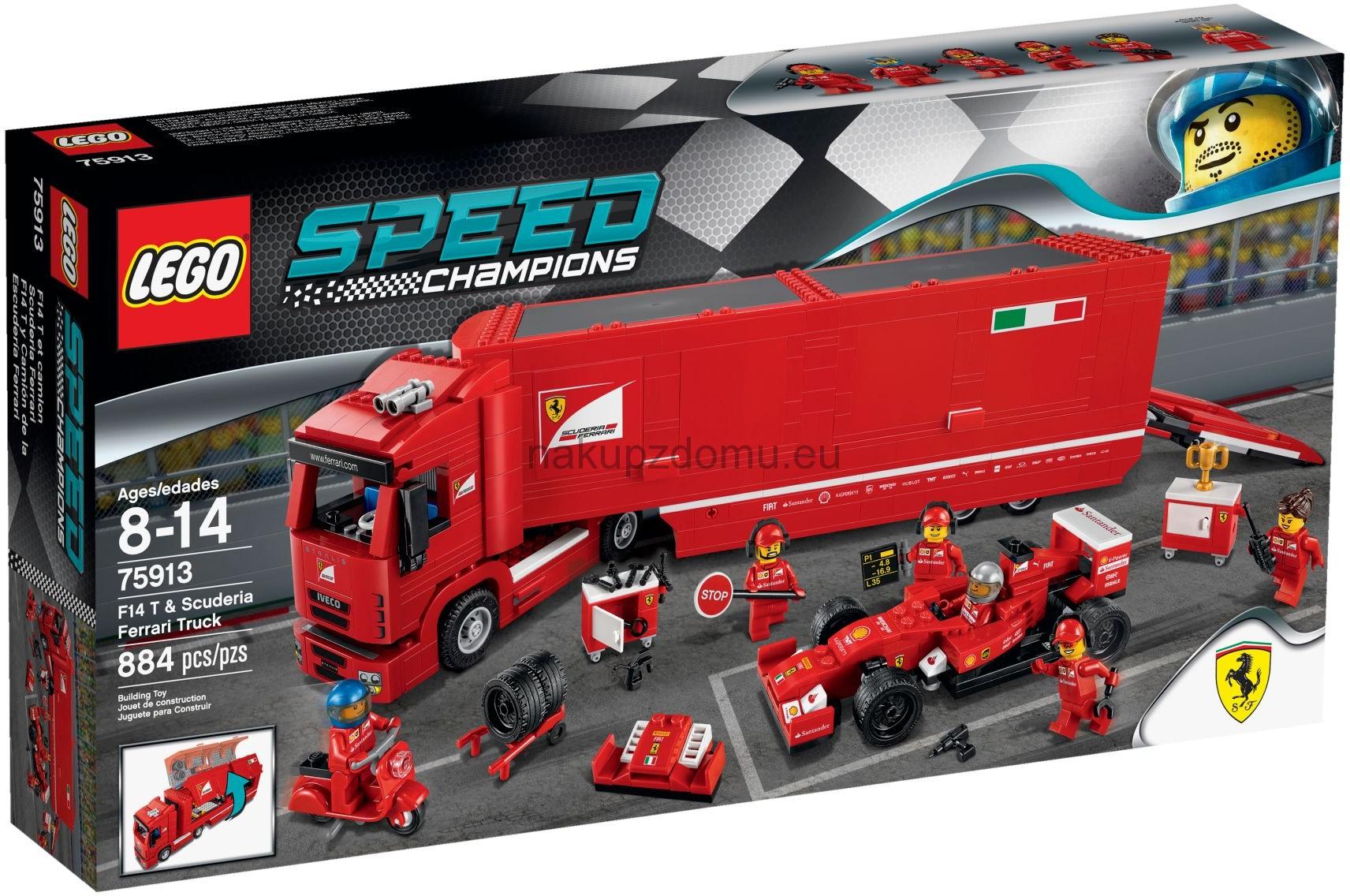 LEGO Speed Champions 75913 Kamión pro vůz F14 T týmu Scuderia Ferrari