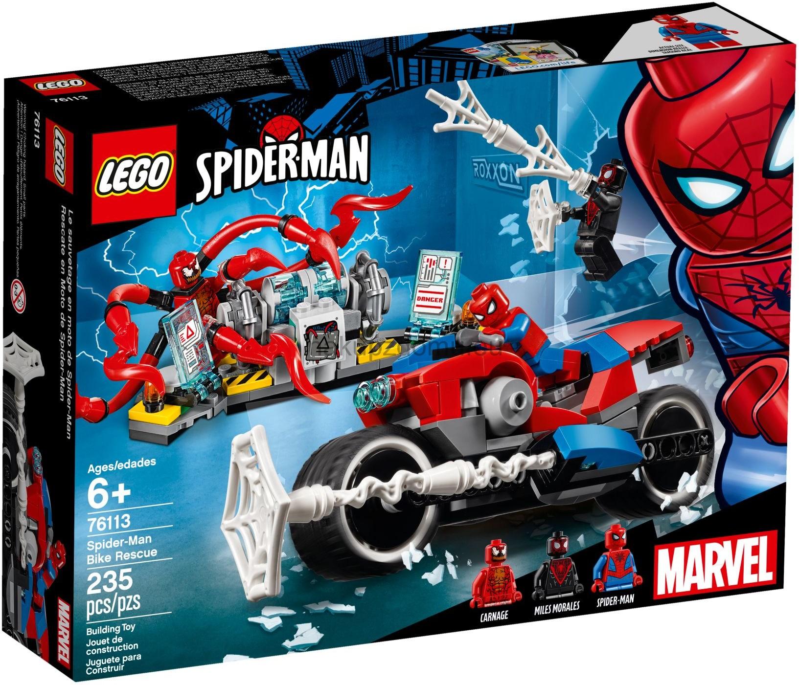LEGO Super Heroes 76113 Spiderman a záchrana na motorce