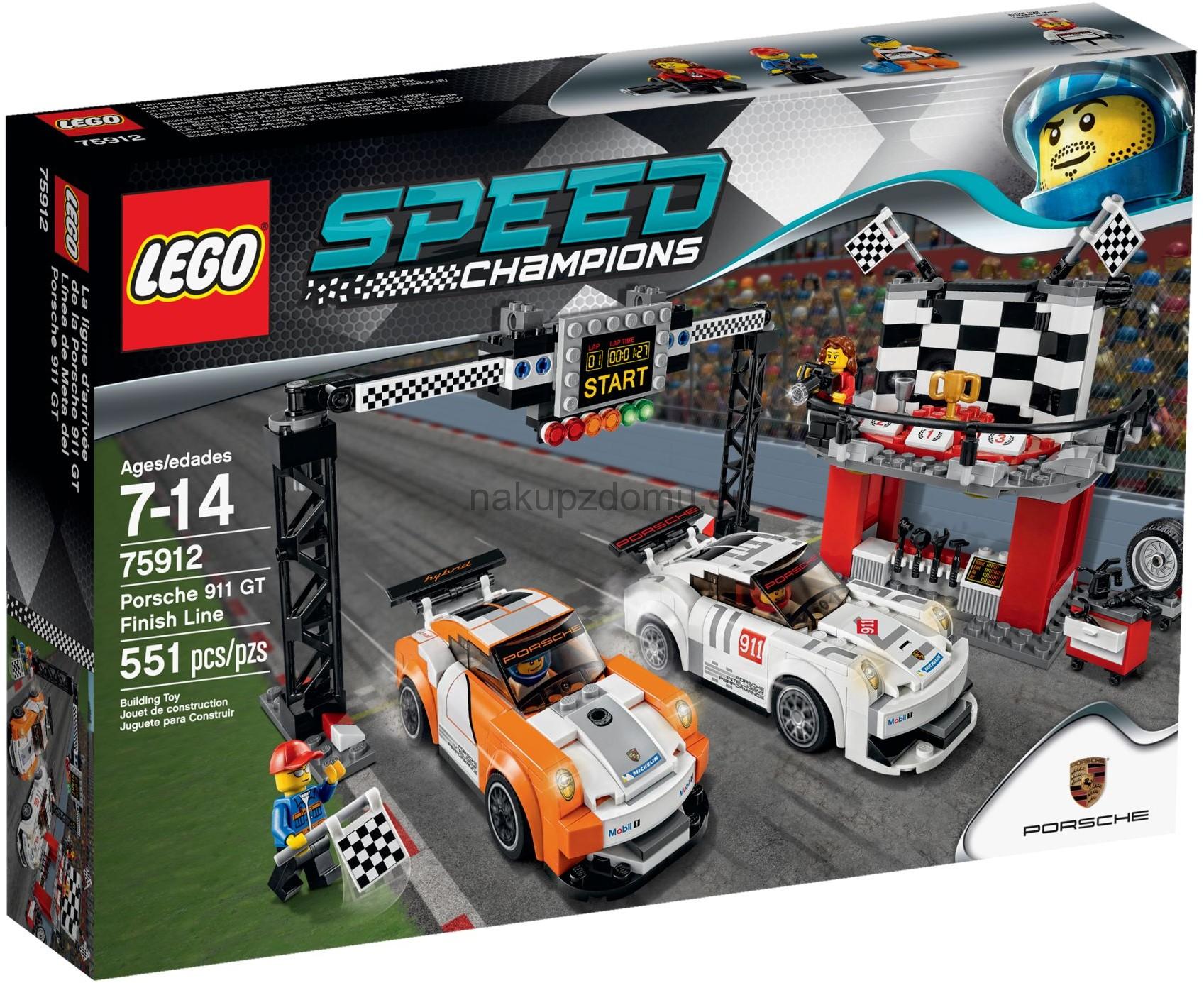 LEGO Speed Champions 75912 Porsche 911 GT v cílové rovince