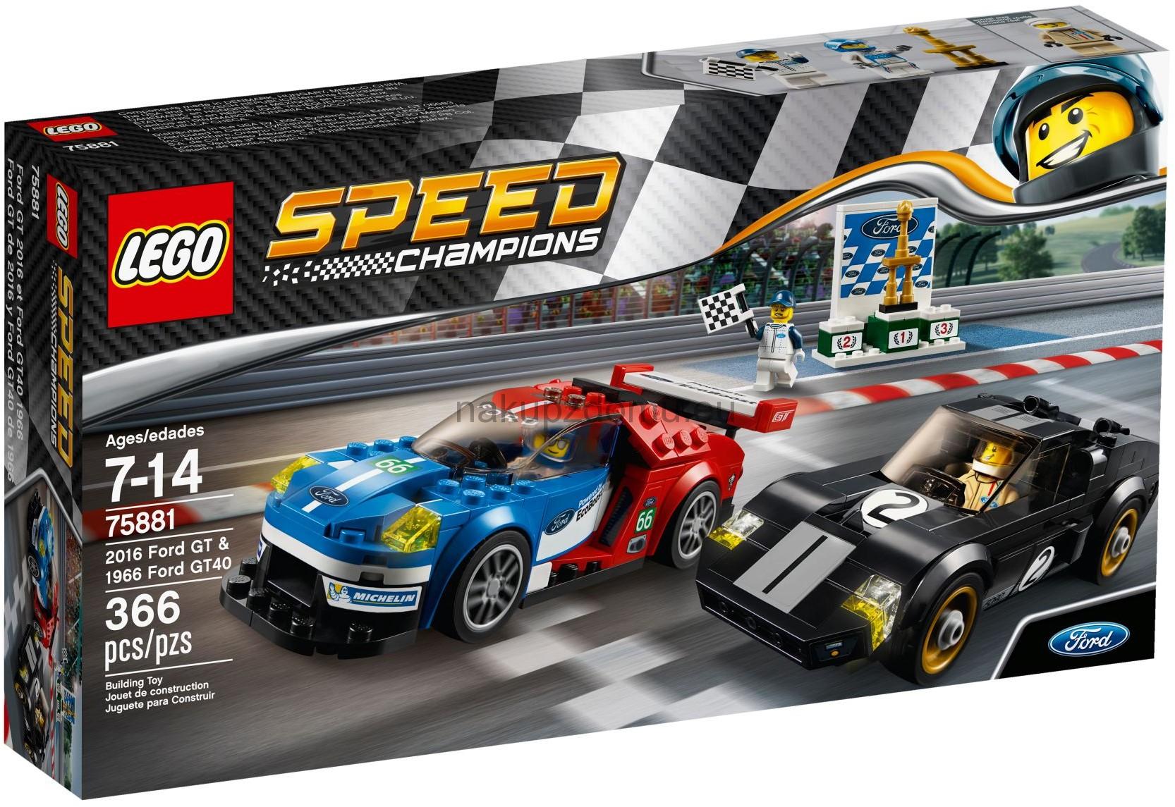 LEGO Speed Champions 75881 2016 Ford GT & 1966 Ford GT40