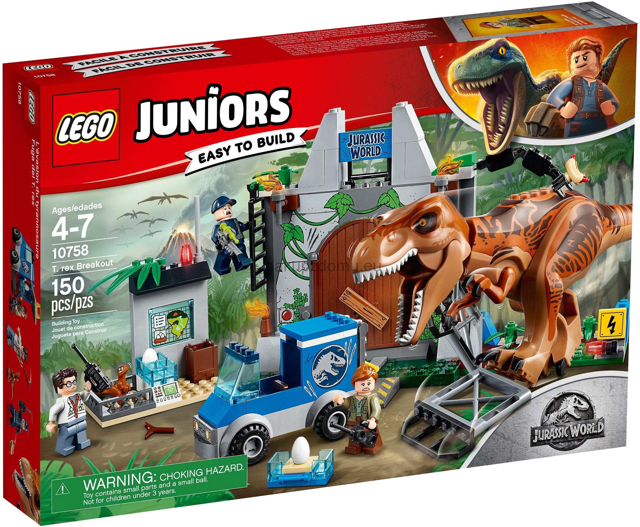 LEGO Juniors 10758 Jurský svět Útěk T. rexe