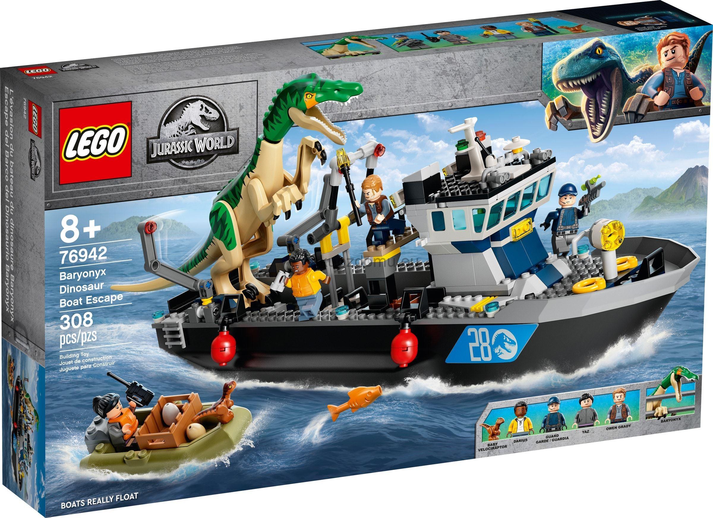 LEGO Jurassic World 76942 Útěk Baryonyxe z lodě