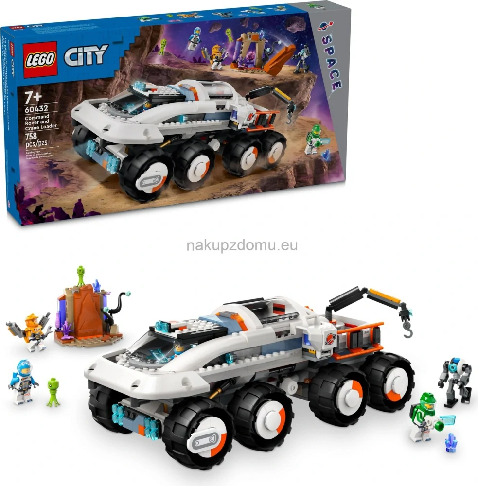 LEGO City 60432 Velitelské vesmírné vozidlo a jeřábový nakladač