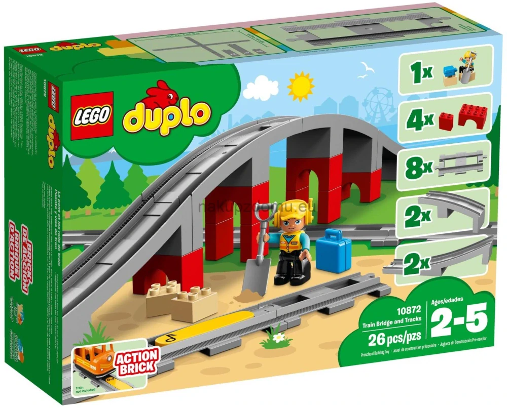 LEGO Duplo 10872 Doplňky k vláčku most a koleje