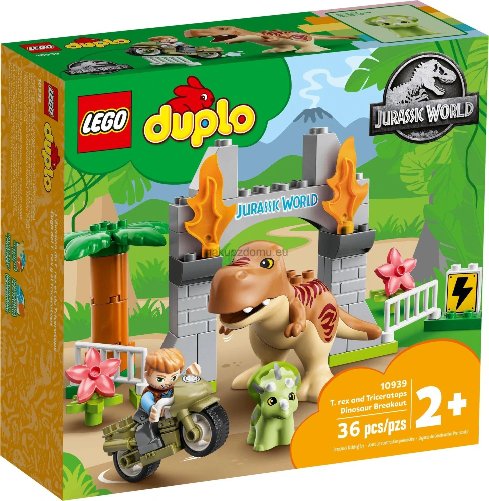 LEGO Duplo 10939 T-Rex a Triceratops na útěku