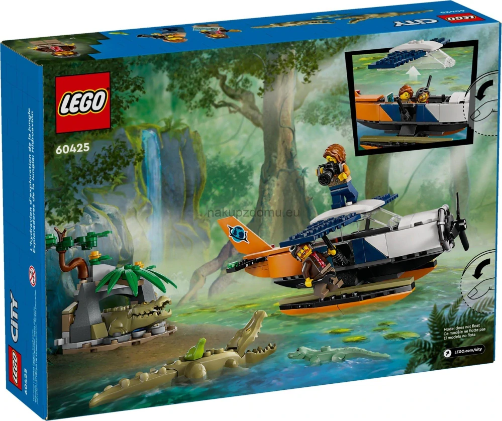 LEGO City 60425 Hydroplán na průzkum džungle