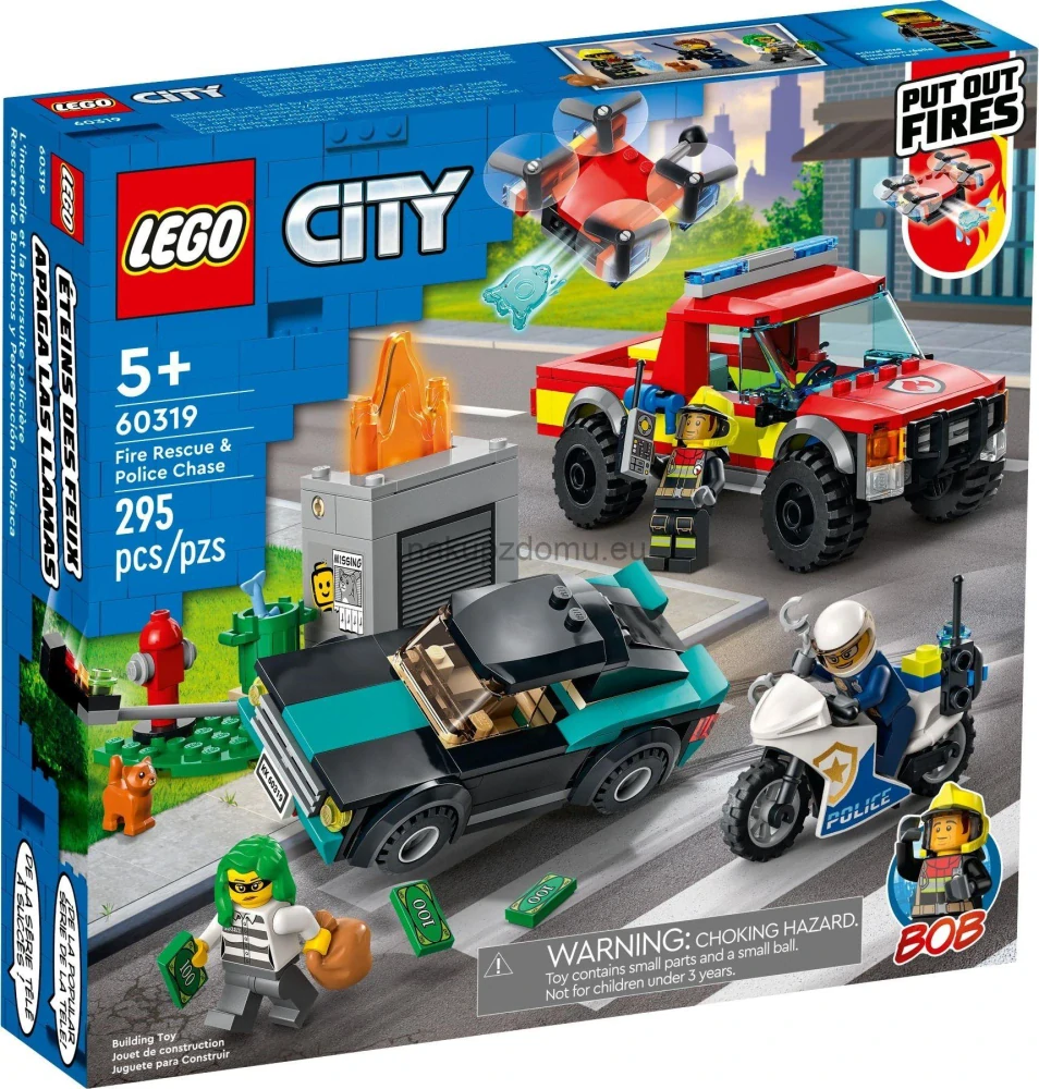 LEGO City 60319 Hasiči a policejní honička
