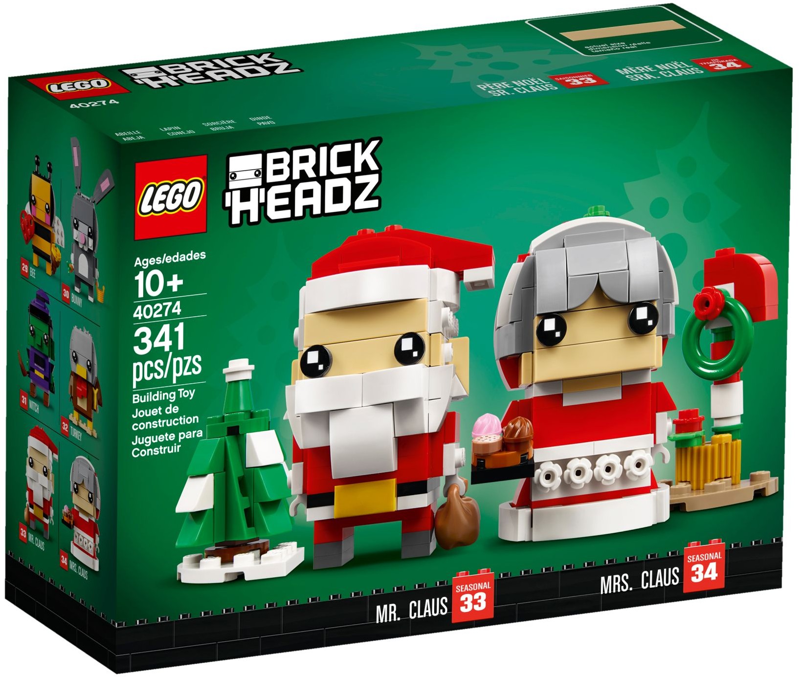 LEGO BrickHeadz 40274 Pan a paní Santa Clausovi