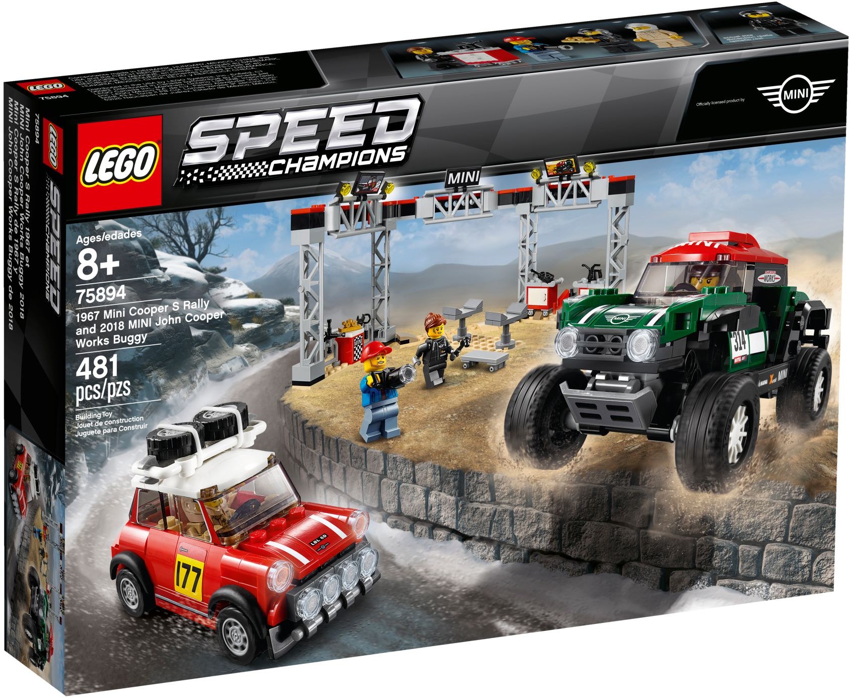 LEGO Speed Champions 75894 1967 Mini Cooper S Rally a 2018 MINI John Cooper Works Buggy