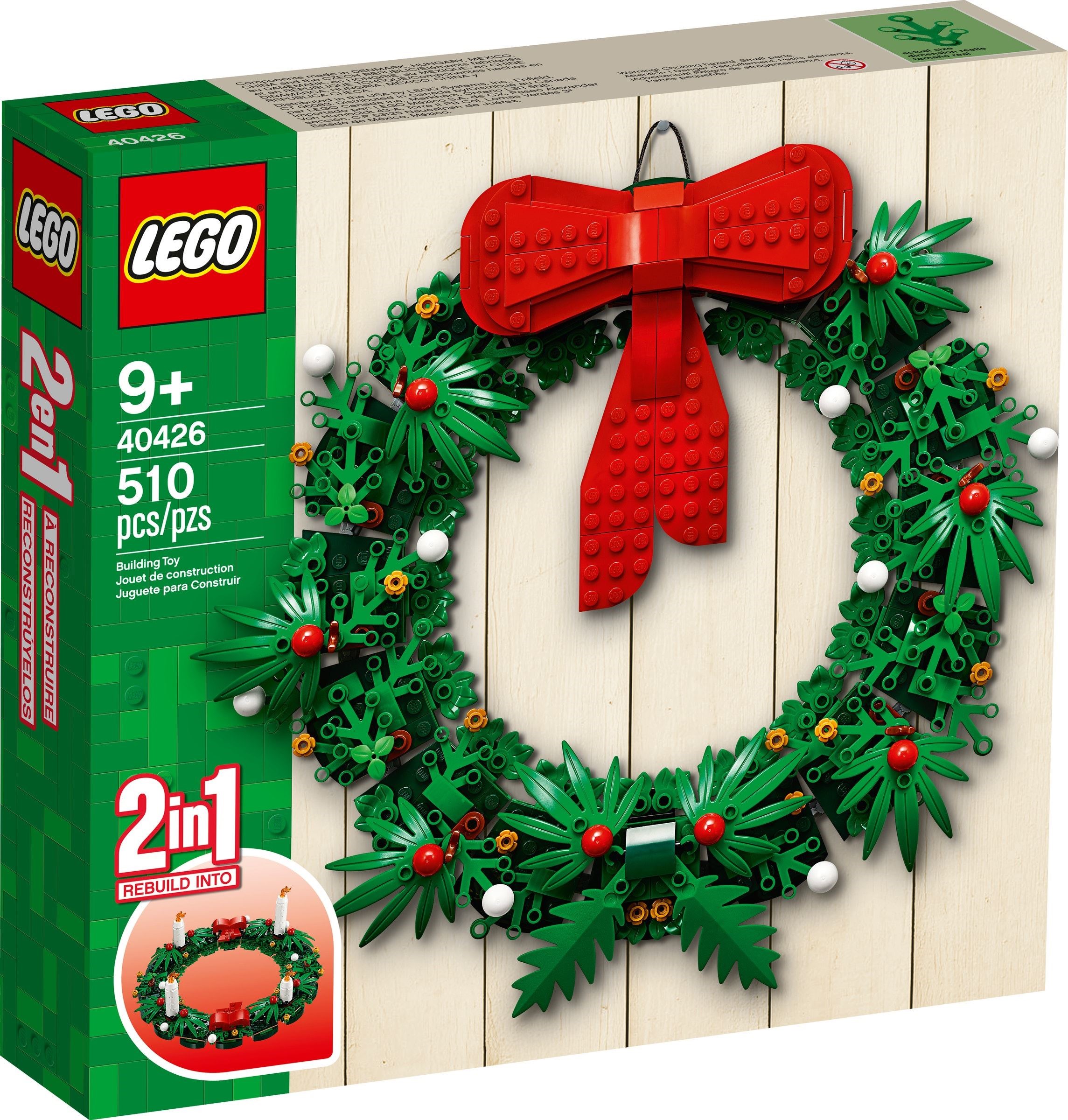 LEGO 40426 Vánoční věnec 2 v 1