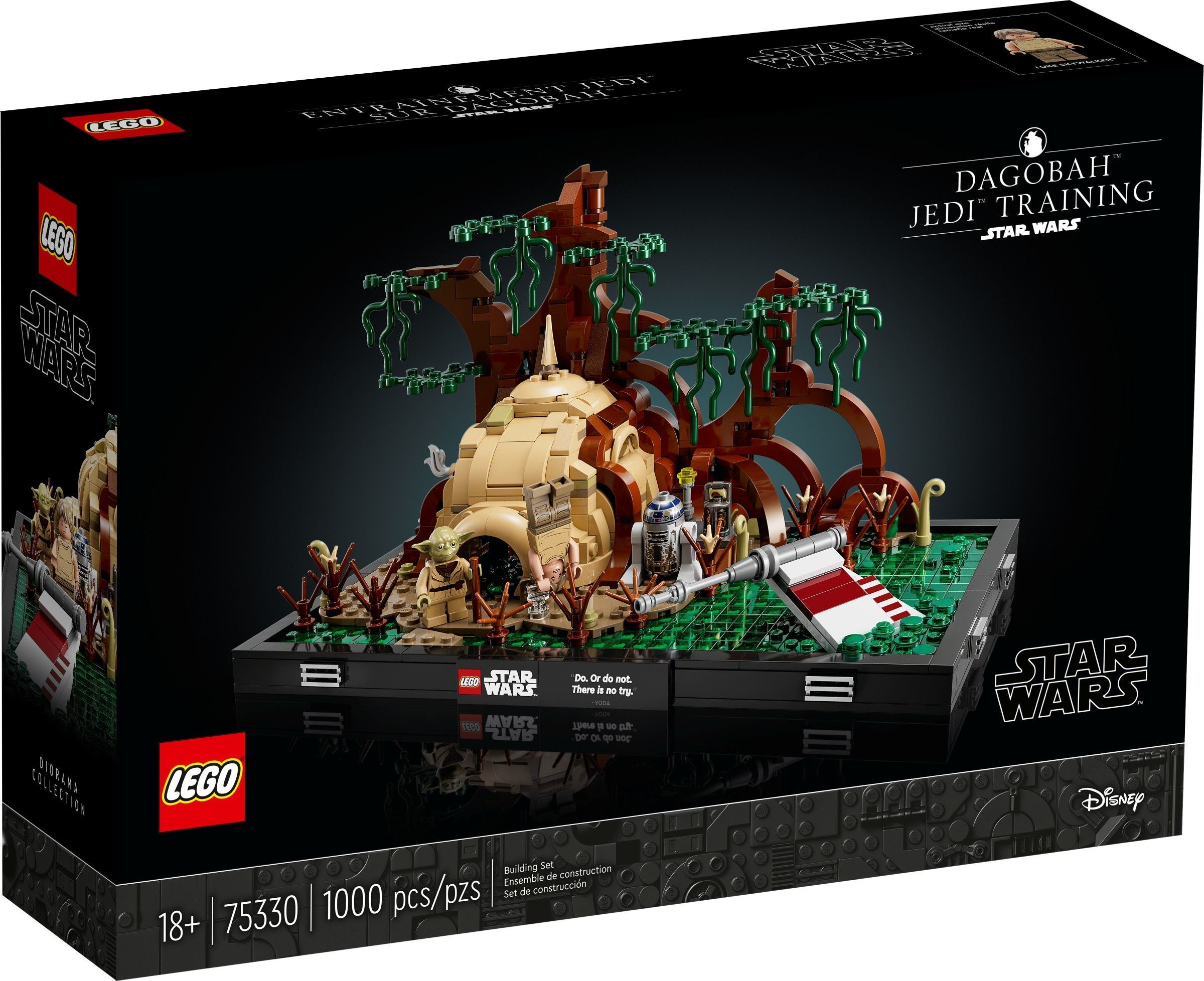 LEGO Star Wars 75330 Jediský trénink na planetě Dagobah diorama