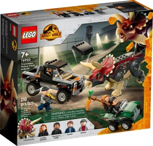 LEGO Jurassic World 76950 Útok triceratopsu na pick-up