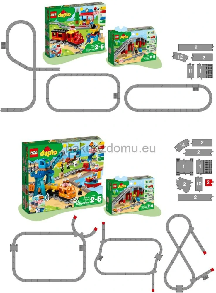 LEGO Duplo 10872 Doplňky k vláčku most a koleje