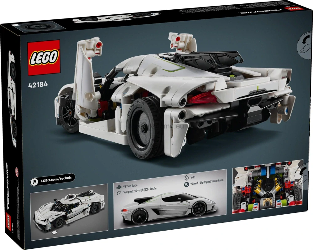 LEGO Technic 42184 Bílé hyperauto Koenigsegg Jesko Absolut