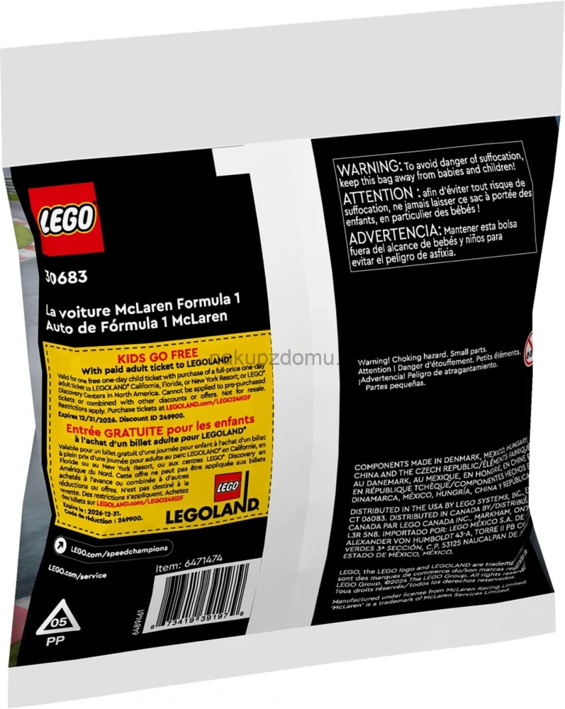 LEGO Speed Champions 30683 McLaren Formule 1