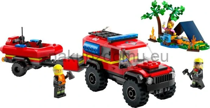 LEGO City 60412 Hasičský vůz 4x4 a záchranný člun
