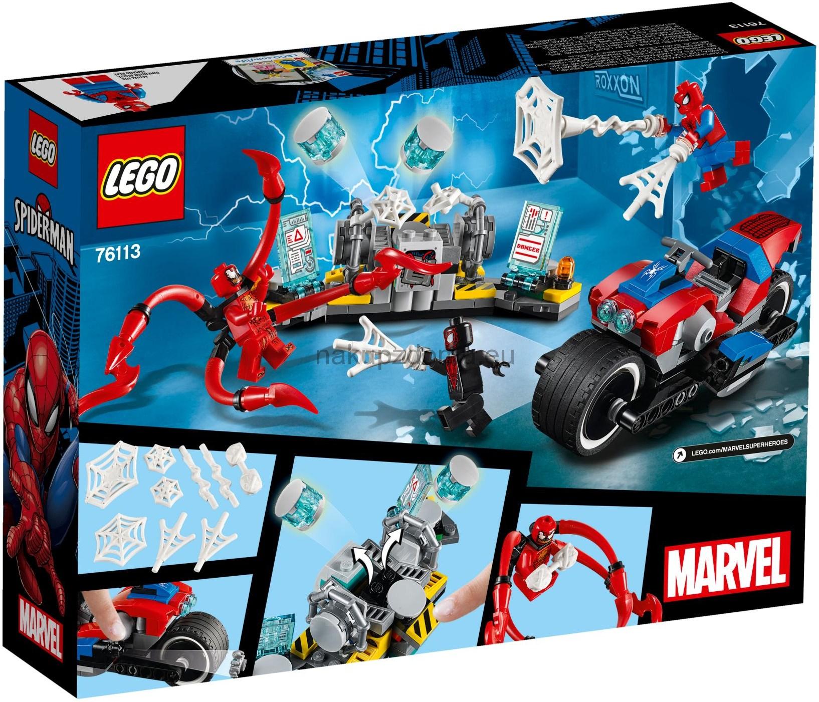 LEGO Super Heroes 76113 Spiderman a záchrana na motorce