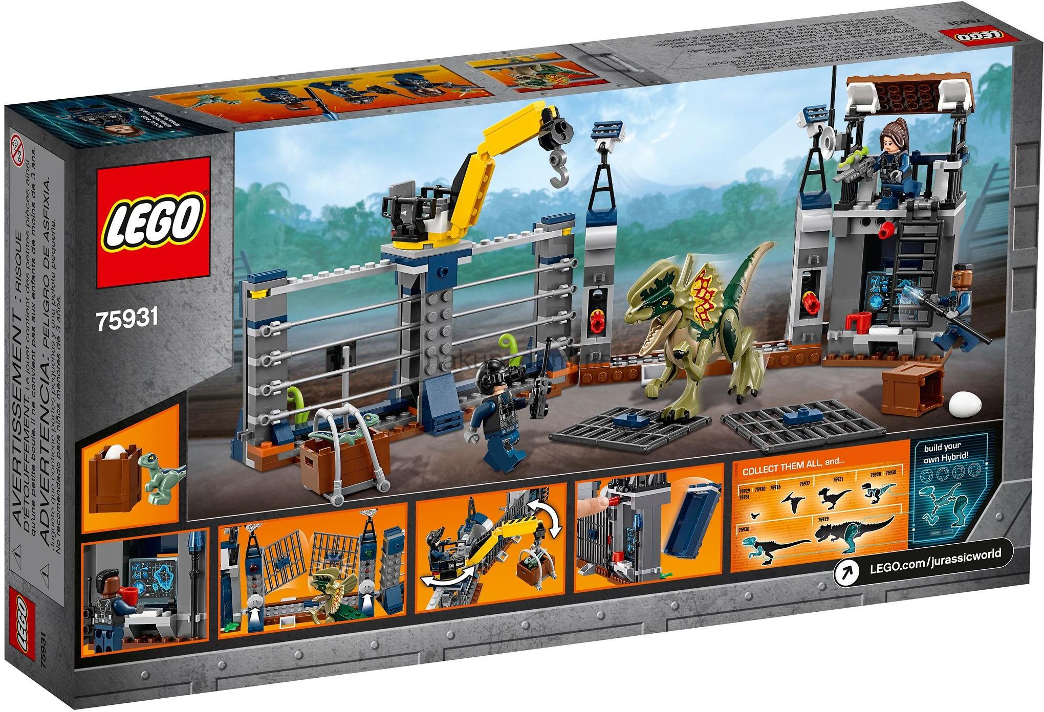 LEGO Jurassic World 75931 Útok Dilophosaura na hlídku