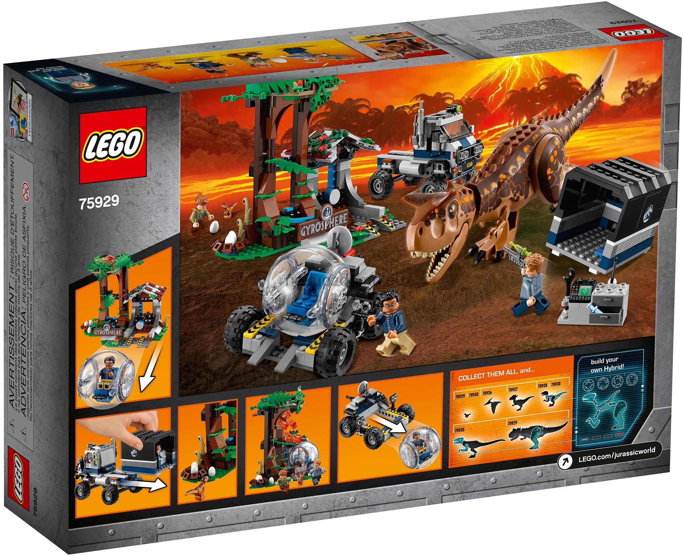 LEGO Jurassic World 75929 Útěk před Carnotaurem z Gyrosféry
