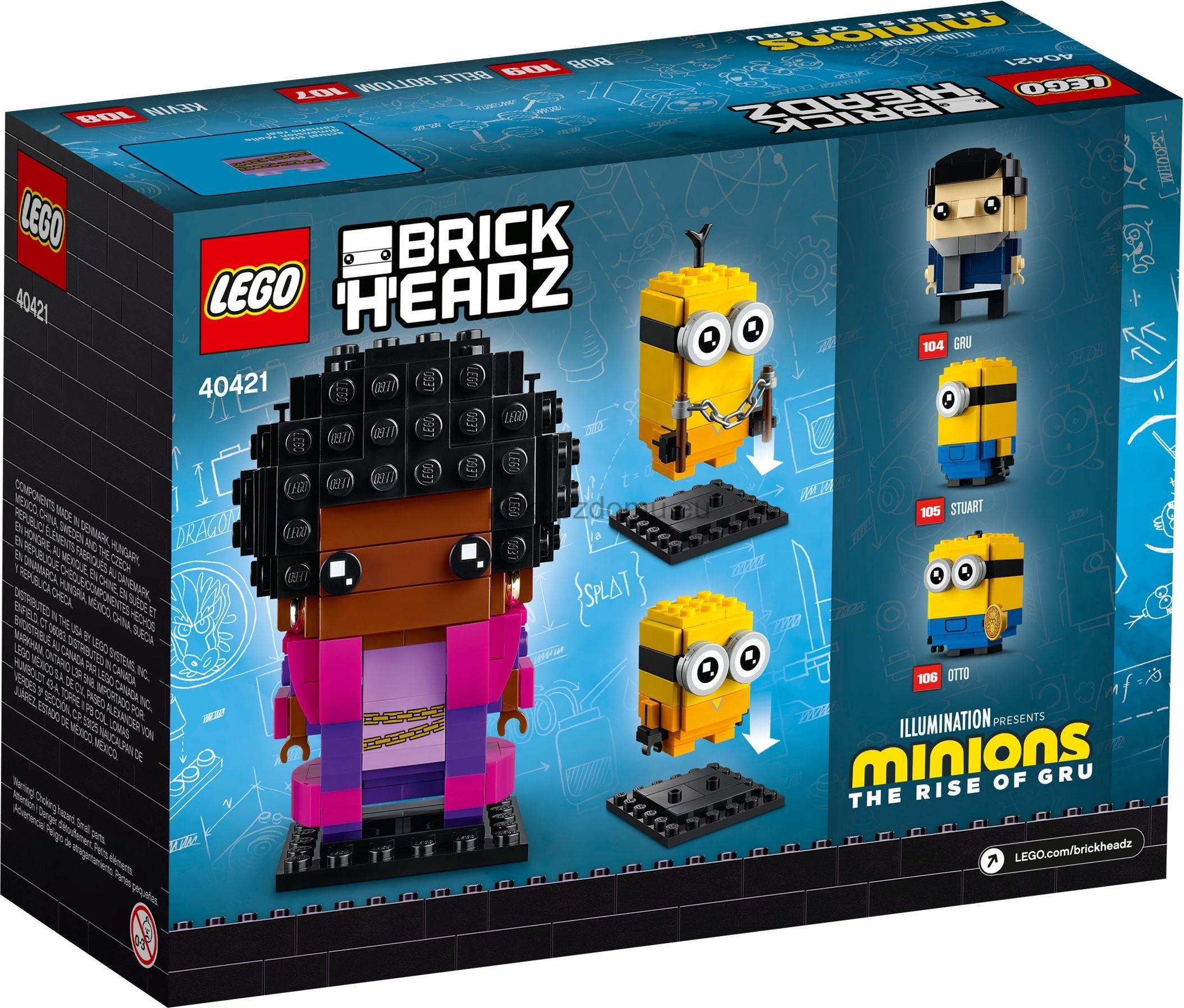 LEGO BrickHeadz 40421 Belle Bottom, Kevin a Bob