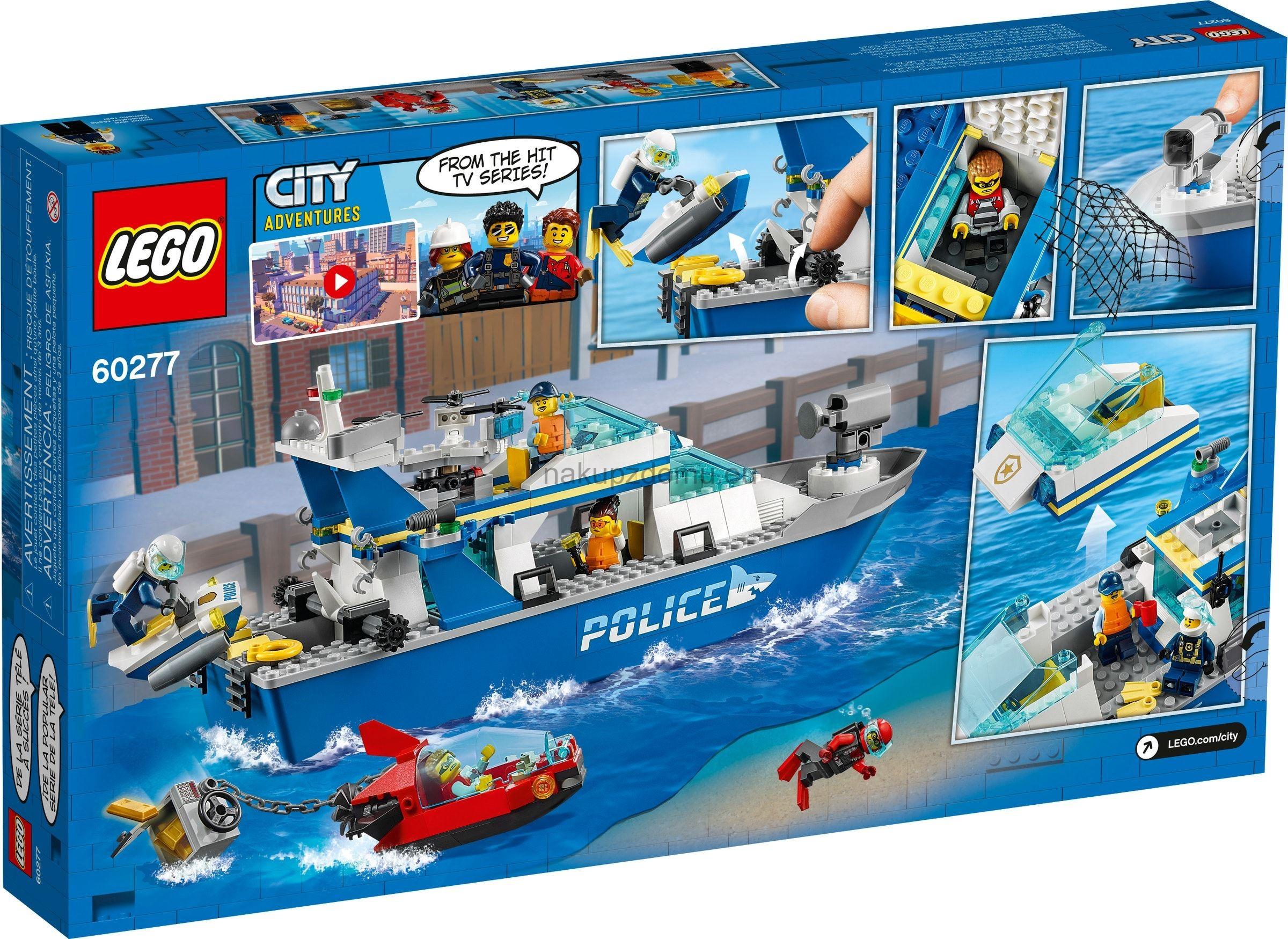 LEGO City 60277 Policejní hlídková loď