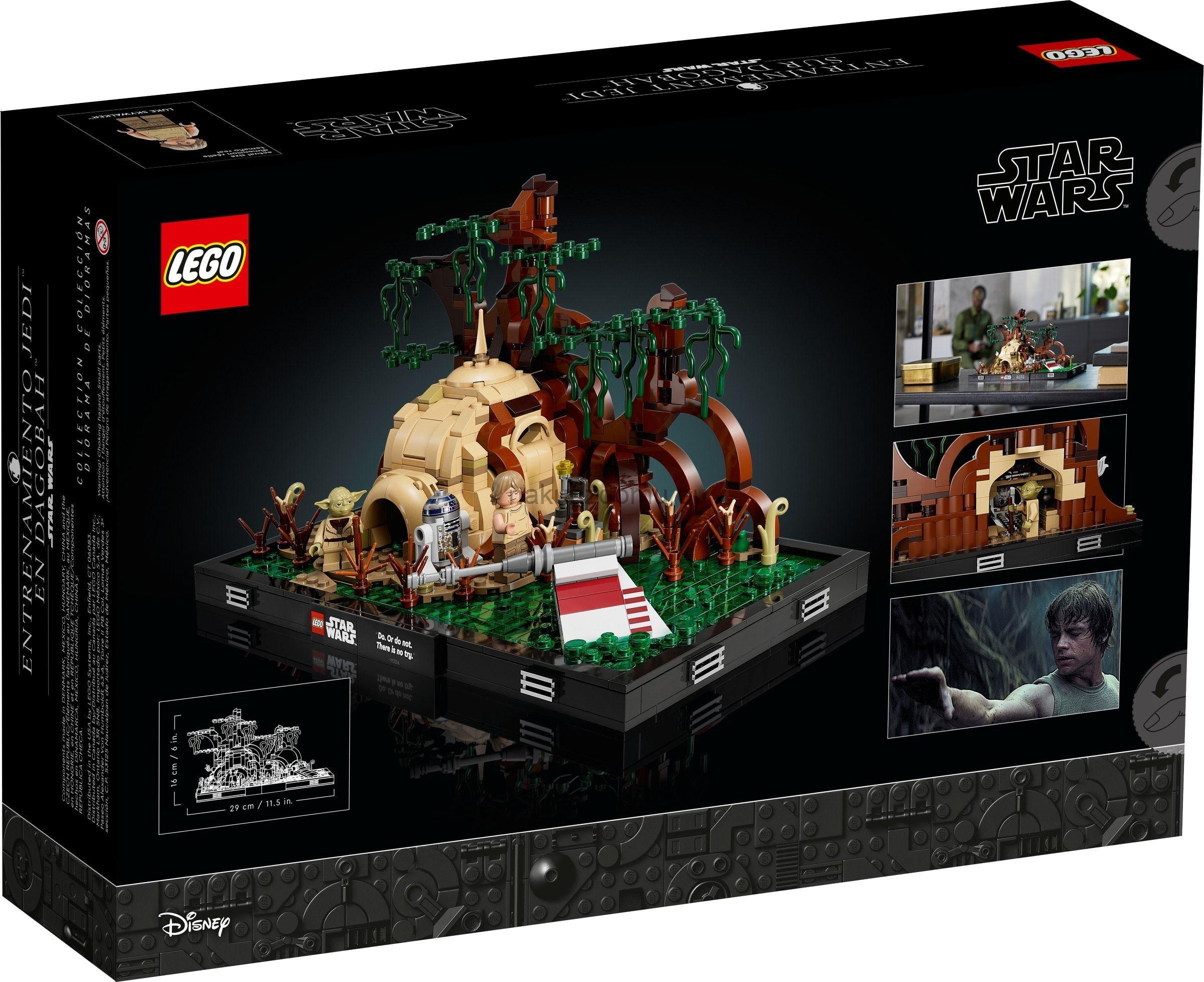 LEGO Star Wars 75330 Jediský trénink na planetě Dagobah diorama