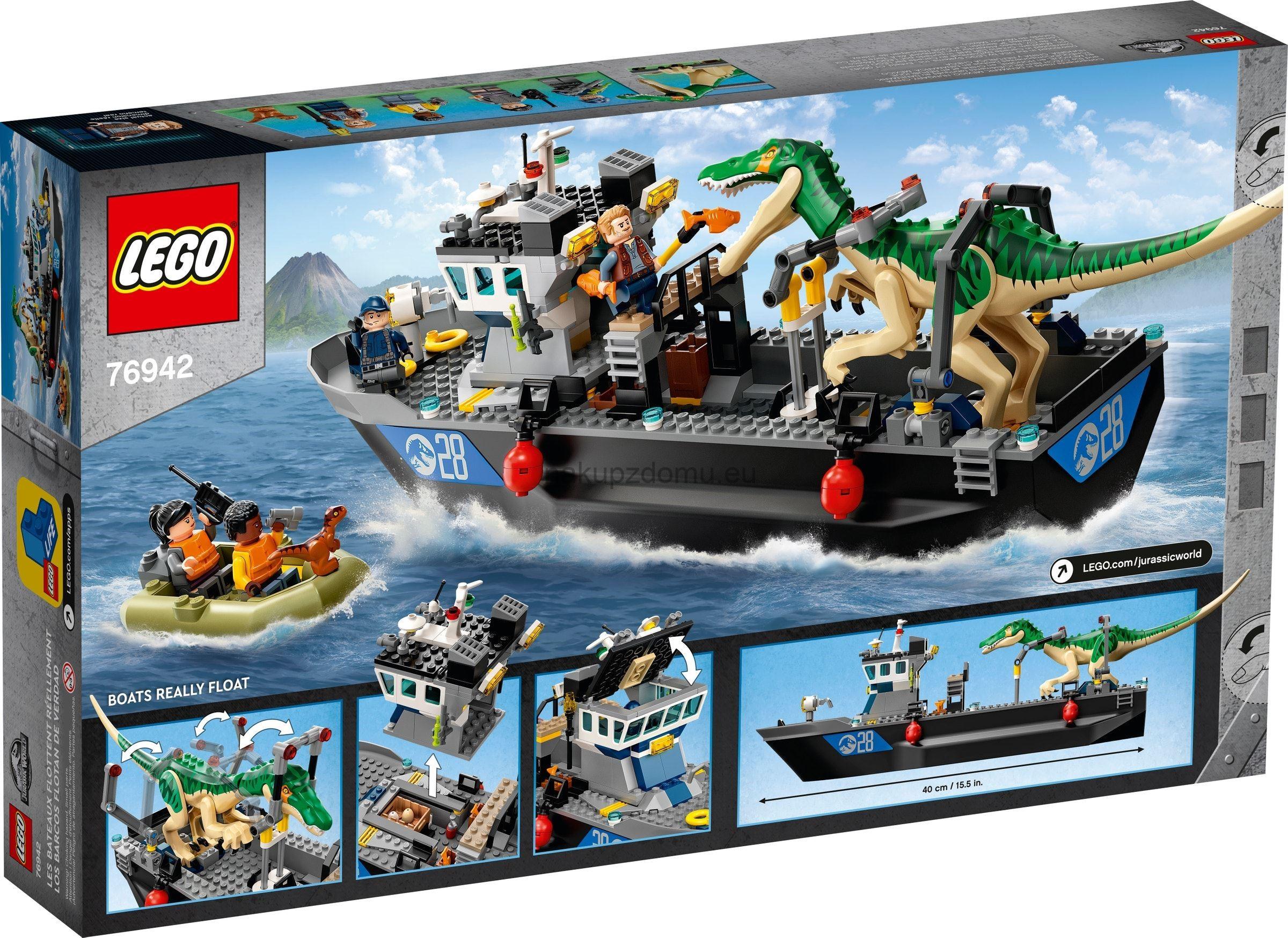 LEGO Jurassic World 76942 Útěk Baryonyxe z lodě