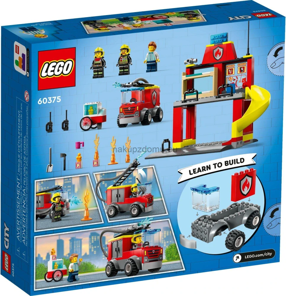 LEGO City 60375 Hasičská stanice a auto hasičů
