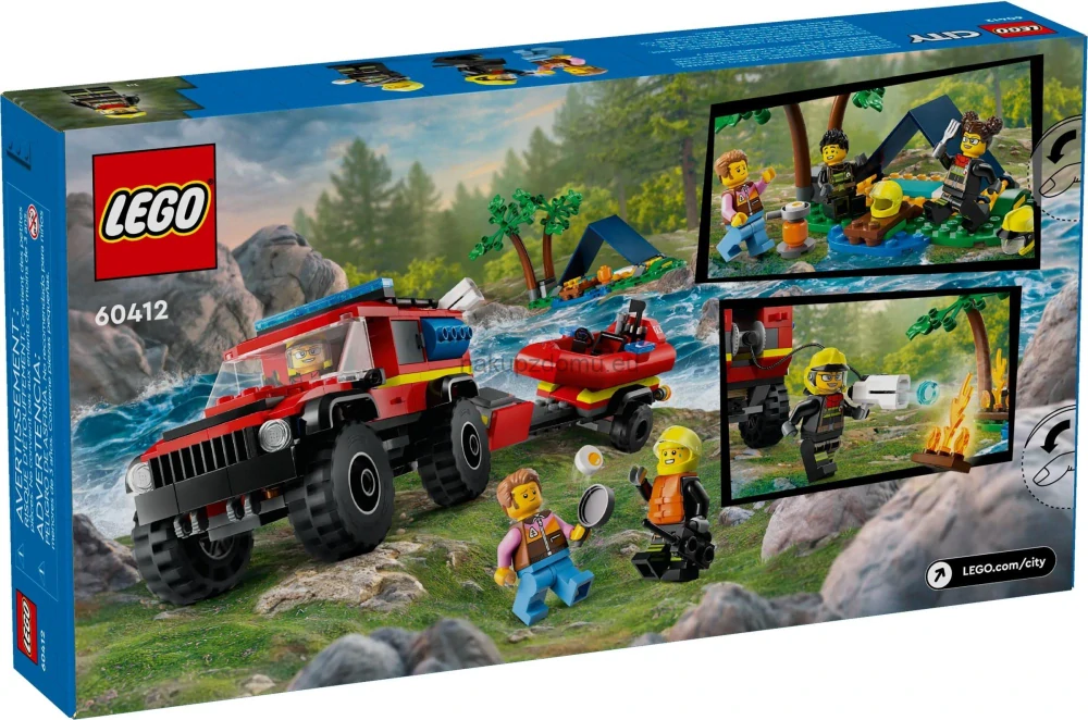 LEGO City 60412 Hasičský vůz 4x4 a záchranný člun